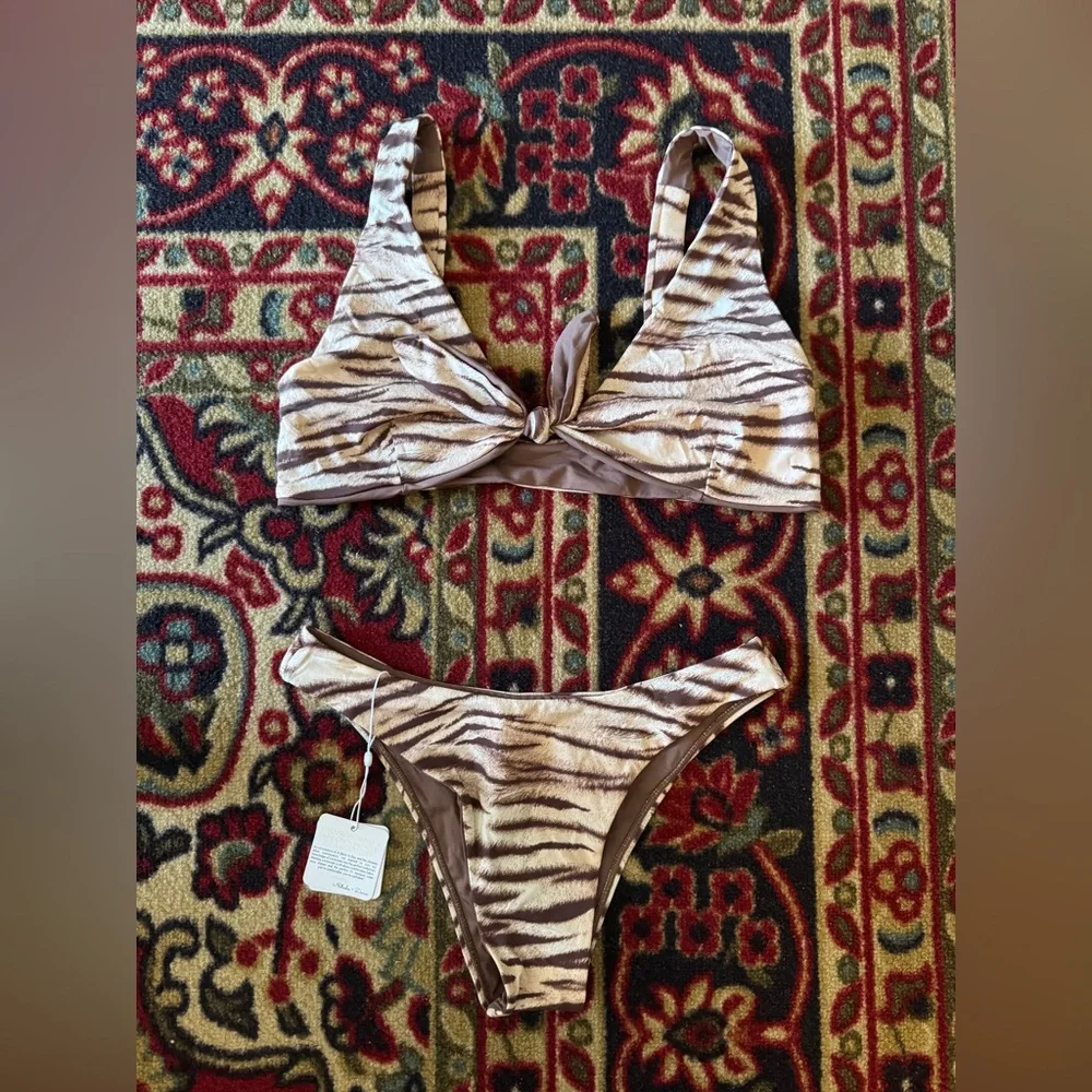 Monday Swimwear Portugal Top and Byron Bottom in Tiger